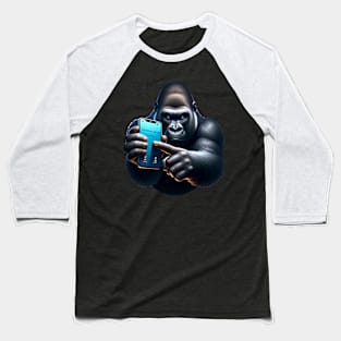 Common Sense Is Calling, Gorilla With Smartphone Baseball T-Shirt